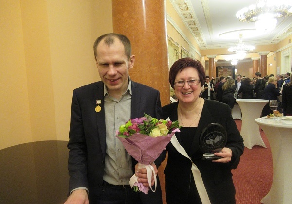 Вручение медали Дмитрию Балыкину